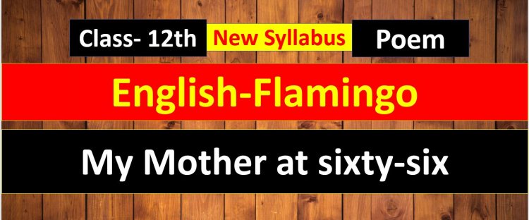 My Mother at sixty-six English Flamingo Poem- 1st Easy explanation and Important question answer