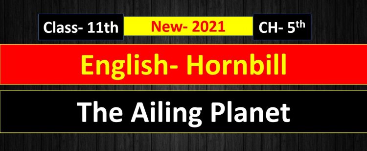 The Ailing Planet-The Green Movement's Role  Chapter 5th English Class 11th ( Hornbill ) Summary Explain